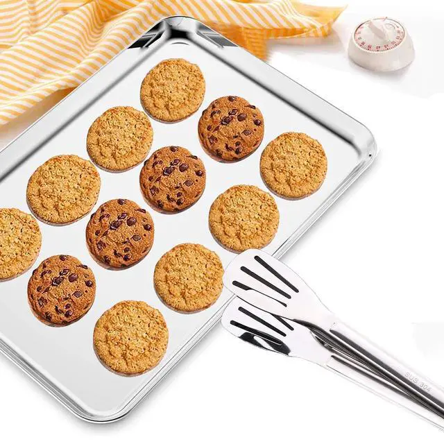 Alt view image 7 of 7 - Baking Sheet with Cooling Rack and Silicone Baking Mat, 20 Inch Stainless Steel Bakeware, Healthy & Nontoxic & Rustproof & Easy Clean & Dishwasher Safe