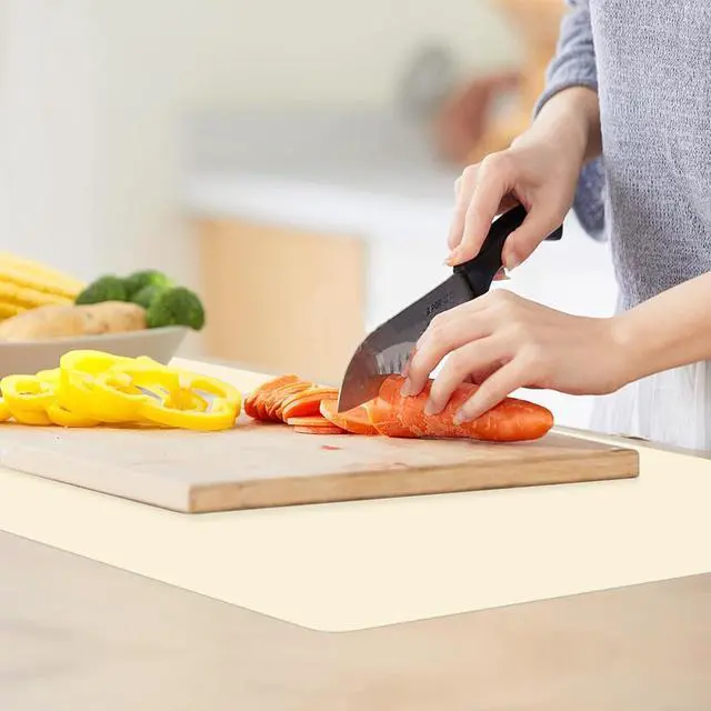 Alt view image 7 of 7 - Extra Large Silicone Mats for Countertop - Counter Table Protector Placemats for Baking Crafts, Kids Dinner Placemat Nonstick Nonskid Heat-Resistant Kitchen Pad, 23.6'' x 15.7'', Beige