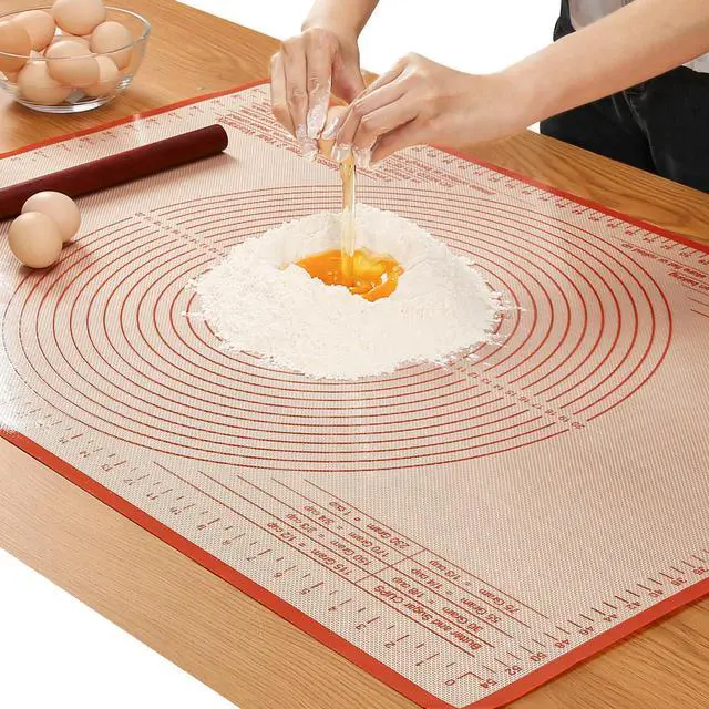 Alt view image 2 of 7 - Silicone Pastry Mat 36x24 Inch Nonstick Baking Mat -Perfect for Dough, Pastry, Dough Rolling, Kneading Board, Pie Crust, Fondant, Pasta/Pizza, Kitchen Counter Mat