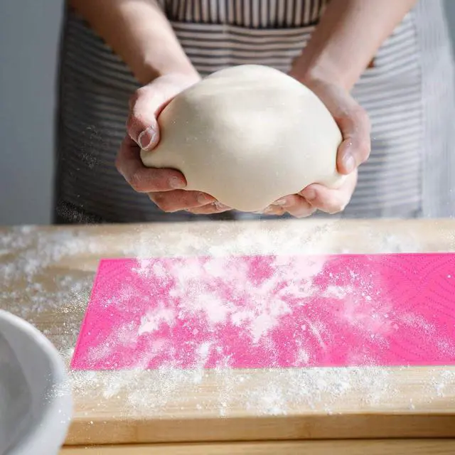 Alt view image 3 of 7 - Cake Fondant Impression Mat Silicone Pink Fondant Texture Mat Wheat Ears Pattern Lace Impression Mold for Cake Decorating Embossing, Chocolate Sugar Craft, Cupcake Crafting