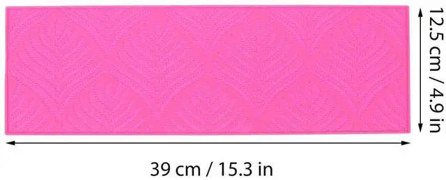 Alt view image 4 of 7 - Cake Fondant Impression Mat Silicone Pink Fondant Texture Mat Wheat Ears Pattern Lace Impression Mold for Cake Decorating Embossing, Chocolate Sugar Craft, Cupcake Crafting