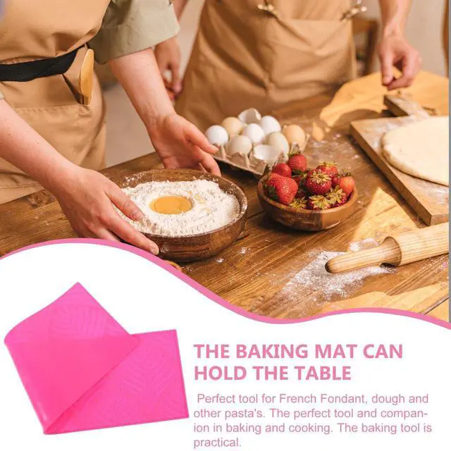 Alt view image 6 of 7 - Cake Fondant Impression Mat Silicone Pink Fondant Texture Mat Wheat Ears Pattern Lace Impression Mold for Cake Decorating Embossing, Chocolate Sugar Craft, Cupcake Crafting