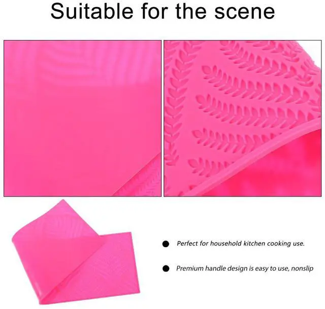 Alt view image 7 of 7 - Cake Fondant Impression Mat Silicone Pink Fondant Texture Mat Wheat Ears Pattern Lace Impression Mold for Cake Decorating Embossing, Chocolate Sugar Craft, Cupcake Crafting
