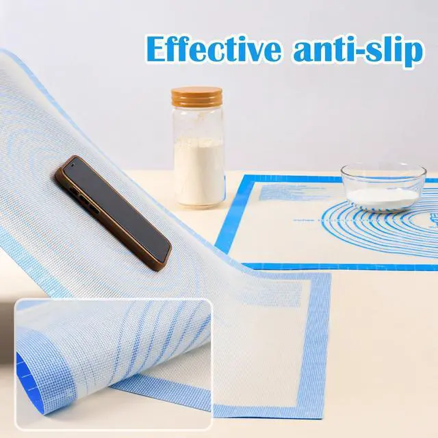 Alt view image 4 of 7 - Nonstick Silicone Pastry Mat Extra Large with Measurements Dough Baking Mat