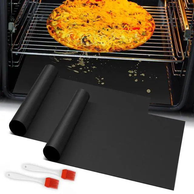 Main image of Oven Liner for Bottom of Oven, 2 Pack Heavy Duty Oven Liners for Electric Stove, Heat Resistant Stovetop Protector Air Fryer Grill Mat, Reusable Gas Toaster Microwave Oven Drip Liner Teflon Sheets