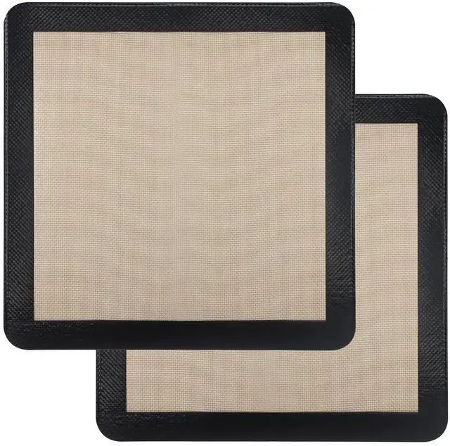Main image of 2Pcs Silicone Baking Mats for 12 Inch Cake Pan/12x12 Cheesecake Pan/Toaster Oven Air Fryer Liner, 11.75"Square Food Grade Silicone Mats for Baking, Non Slip Silicone Baking Sheet, Non Stick Reusable