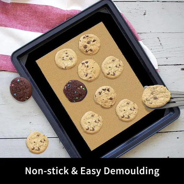 Alt view image 3 of 6 - Small Silicone Baking Mats, Set of 4,11-4/5x8-1/4 Inch Quarter Sheet Size, Non Stick, BPA Free, 1/4 Baking Sheet Pan Liner for Cookies, Macaron, Bread, Pastry, Toaster (Multi Colors)
