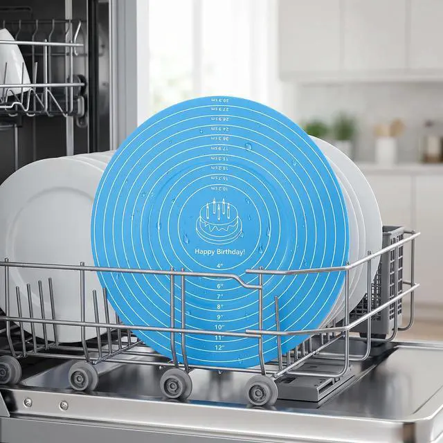 Alt view image 3 of 7 - 3PCS Round Silicone Baking Mats, 11.8 Inch Reusable Nonstick Pastry Mat with Measurement Guides, Heat Resistant Silicone Baking Mat for Pizza Pan, Dough Rolling, Pastry and Baking