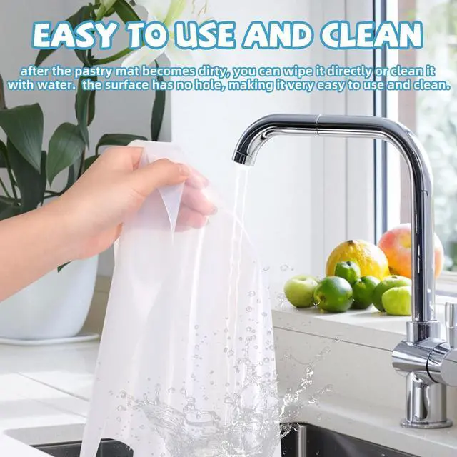 Alt view image 6 of 7 - Large Silicone Mat for Crafts, 48"x24", Extra Large Thick Clear Silicone Mats for Kitchen Countertop, Heat-resistant Washable Large Pastry Mat for Crafts Painting Baking