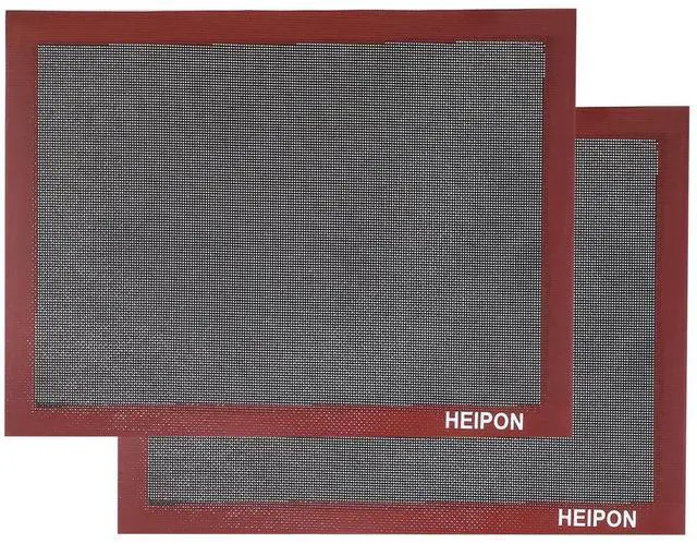 Main image of Perforated Baking Mat,2 PCS,15.7"Lx11.8"W,Silicone Baking Mat,Non-Stick,Breathable Mat,Reusable(Red&Black,2pcs)