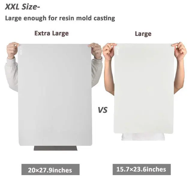 Alt view image 3 of 7 - Extra Large Silicone Sheet for Crafts, Thick Silicone Jewelry Casting Mats, Nonstick Nonslip Silicon Mat for Epoxy Resin, Art Painting, Heat- Resistance Counter Mat (20"×27.9", Gray)