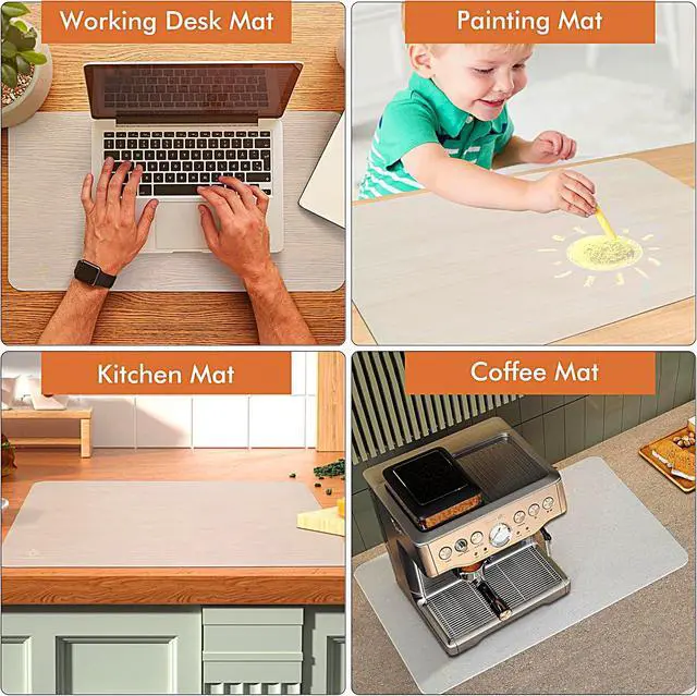 Alt view image 6 of 7 - 48 x 24Silicone mat, Large Silicone Heat-Resistant mat, Kitchen countertop Non-Slip mat, Craft Table placemat.(Translucent)