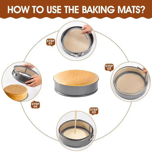 Alt view image 5 of 7 - Silicone mat for 9 inch springform pan, springform pan protector, prevent cake from sticking, cheesecake pans protector mat
