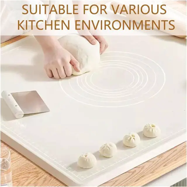 Alt view image 5 of 7 - Silicone Pastry Mat 28" x 20" Non Stick Silicone Baking Mat Extra Thick Pastry Mat with Measurements Food Grade Pastry Mats for Rolling Dough,Bread,Pie,Cookies,Pizza and fondant,Food Grade Baking Mat