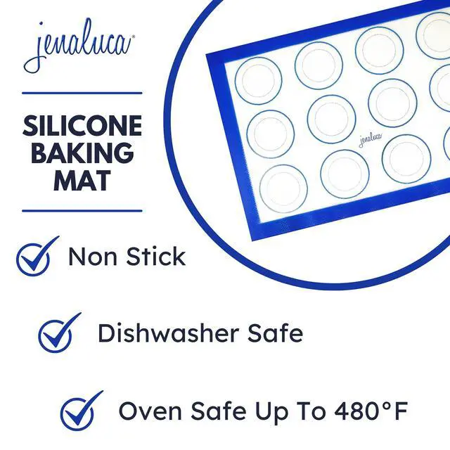 Alt view image 2 of 7 - Silicone Baking Mats 2 Pack, Non-Stick, 16.5 x 11.6 inches