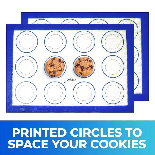 Alt view image 3 of 7 - Silicone Baking Mats 2 Pack, Non-Stick, 16.5 x 11.6 inches