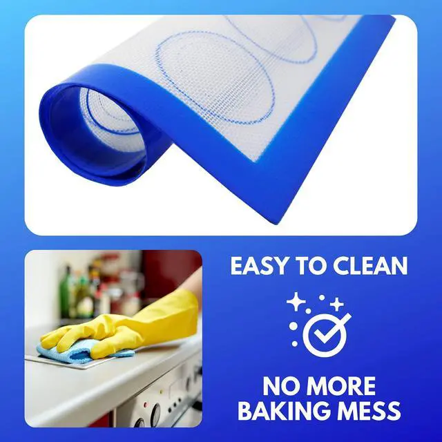 Alt view image 7 of 7 - Silicone Baking Mats 2 Pack, Non-Stick, 16.5 x 11.6 inches