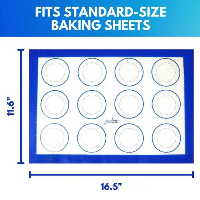 Alt view image 4 of 7 - Silicone Baking Mats 2 Pack, Non-Stick, 16.5 x 11.6 inches