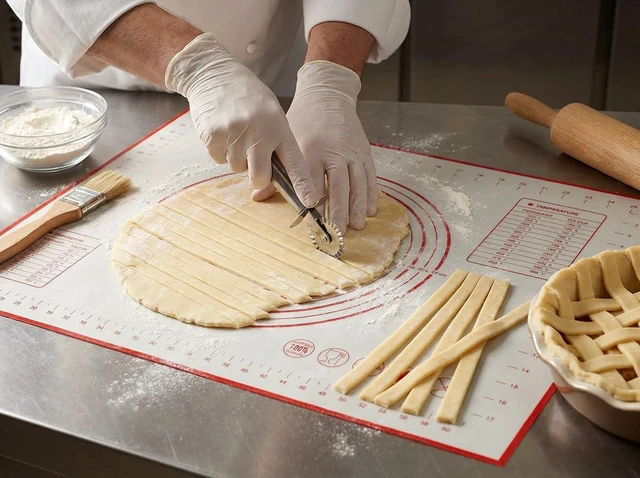 Alt view image 3 of 7 - Silicone Baking Dough Pastry Mat Large Bread Rolling Cookie kneading Baking Mats for Counter, Nonstick, Easy to Clean (27x20Inch)