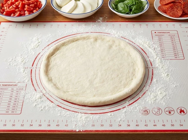 Alt view image 4 of 7 - Silicone Baking Dough Pastry Mat Large Bread Rolling Cookie kneading Baking Mats for Counter, Nonstick, Easy to Clean (27x20Inch)
