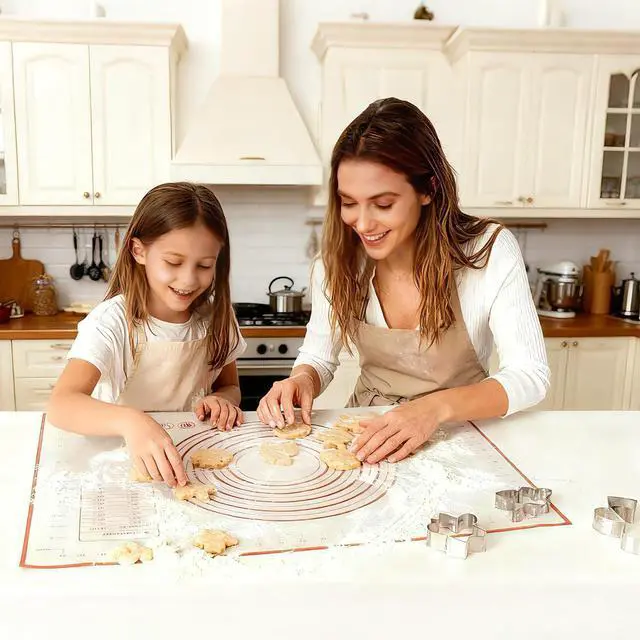 Alt view image 7 of 7 - Silicone Baking Dough Pastry Mat Large Bread Rolling Cookie kneading Baking Mats for Counter, Nonstick, Easy to Clean (27x20Inch)