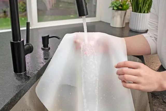 Alt view image 7 of 7 - Set of 2, Extra Large, Thick, Silicone Mats for Kitchen Counter, Heat Resistant Mats, Countertop Protector, Non-Slip, Easy to Clean, 25 x 17 Inches x 1.4mm, Semi-Transparent