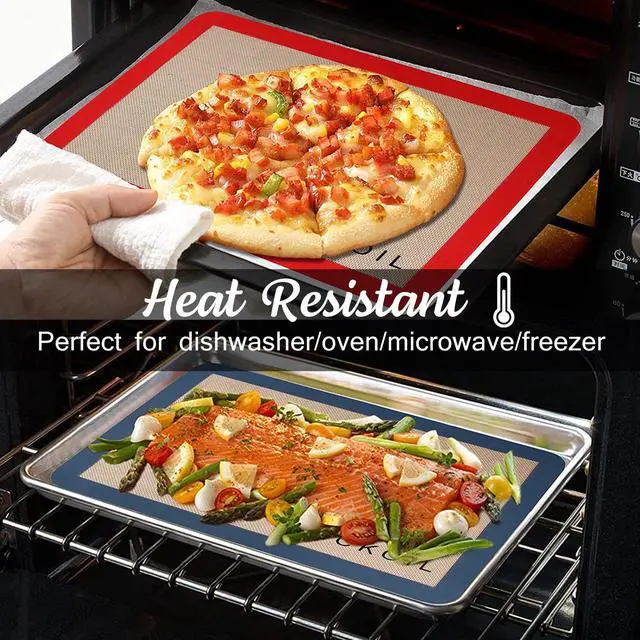 Alt view image 5 of 6 - Silicone Baking Mats Set of 4, Non-Stick Reusable BPA-Free Oven Liners,100% Food-Grade Silicone Baking Sheets for Cookies, Macarons, Bread and Pastry,16.5'' x 11.6''(Half)