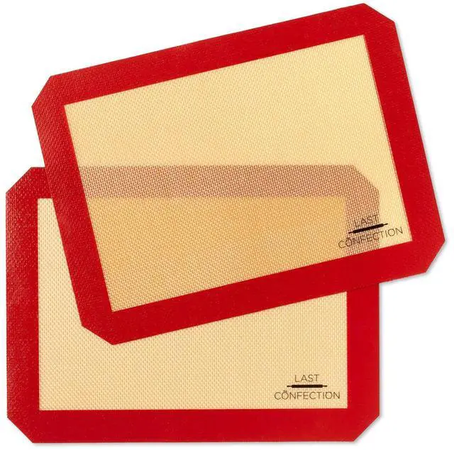 Main image of Silicone Baking Mat - Set of 2 Non-Stick Quarter Sheet (8-1/2" x 11-1/2") Professional Food Safe Tray Pan Liners