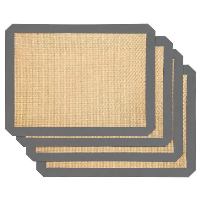 Main image of Pack Non-Stick Silicone Baking Mat, Food Safe Silicone Mats for Baking Cookies and Macarons - Silicone Baking SheetGray