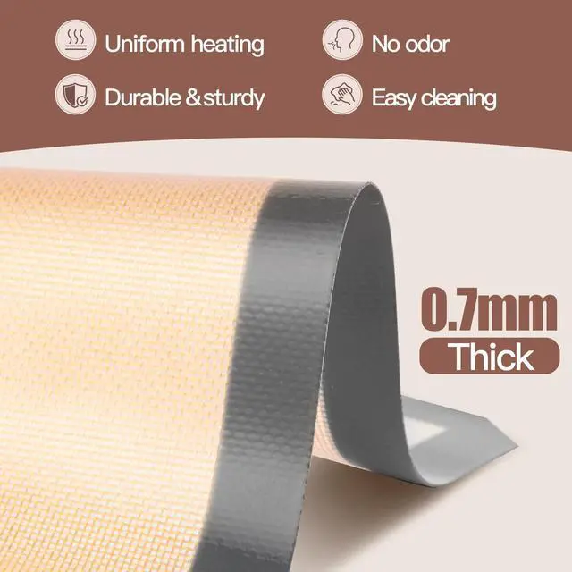 Alt view image 4 of 7 - Pack Non-Stick Silicone Baking Mat, Food Safe Silicone Mats for Baking Cookies and Macarons - Silicone Baking SheetGray