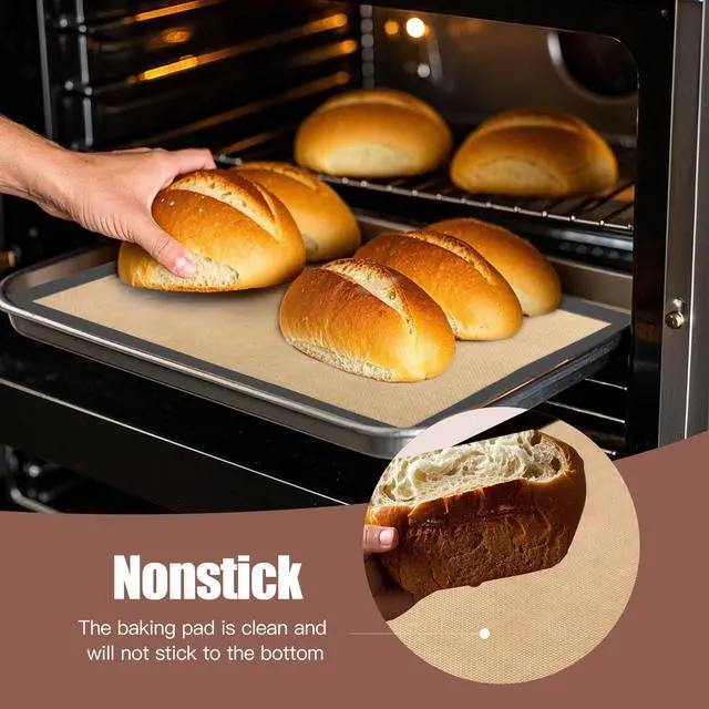 Alt view image 6 of 7 - Pack Non-Stick Silicone Baking Mat, Food Safe Silicone Mats for Baking Cookies and Macarons - Silicone Baking SheetGray