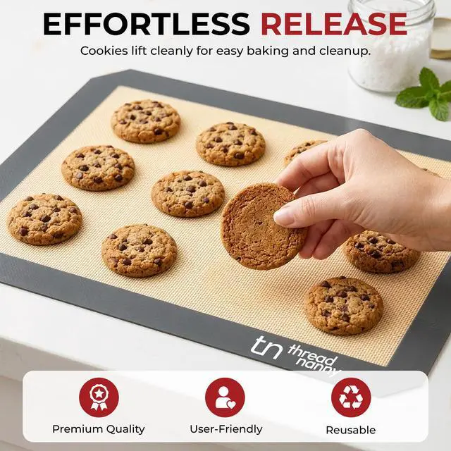 Alt view image 5 of 7 - Silicone Baking Mats Half Sheet Non Stick for Oven Reusable 4 Pack - Thick Heavy Duty Silicone Baking Mat Cookie Sheet 1/2 Size for Macaron & Pastry - Half Size Rectangular Cooking Oven Liner Pad