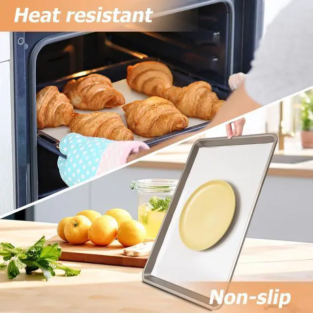 Alt view image 5 of 6 - Silicone Baking Mat Roll, Non-Stick Heat Resistant Food Grade Baking Mats, Non-Slip Reusable Air Fryer Linner, Freeze Dryer Mat, Counter Mat, Oven Liner, Refrigerator Liners - 16IN x 10FT