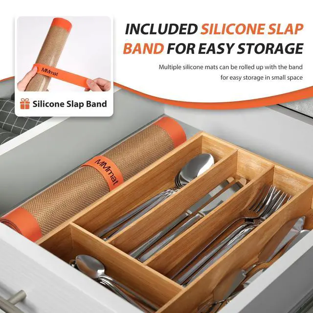 Alt view image 4 of 6 - Silicone Baking Mats - Best German Silicone, Non Slip Baking Sheet, Non Stick Reusable Silicone Mats For Baking, Food Grade Oven Liner, Counter Mat, Set of 6