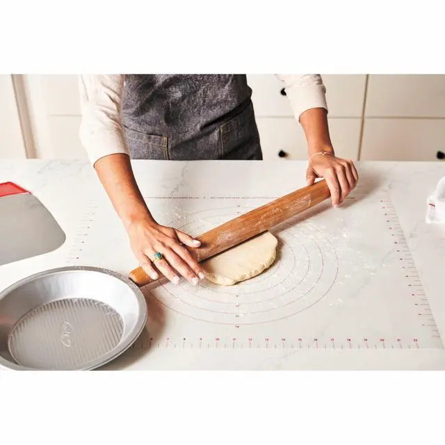 Alt view image 2 of 7 - Baking Company Rolling Mat, Non-Slip Non-Stick Silicone Baking Mat, For Kneading, Rolling, And Measuring Dough