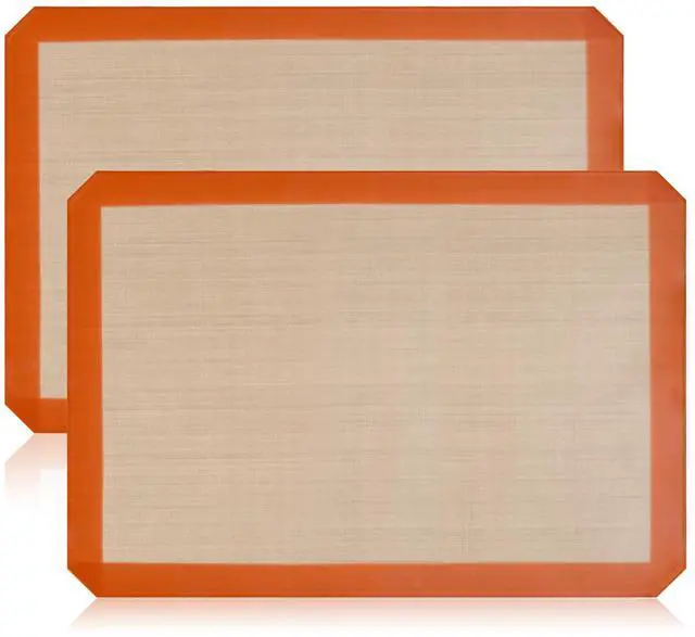Main image of Pack Silicone Baking Mats Non-Stick Reusable BPA-Free Oven Liners, 100% Food-Grade Silicone, Fit Half Sheet Pans (16.54" x 11.62") for Cookies, Pastry & More