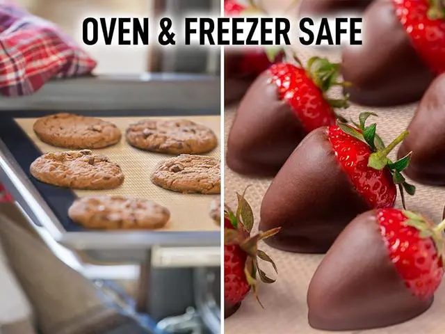 Alt view image 5 of 7 - Silicone Baking Mat - Reusable Nonstick Silicone Sheet for Oven, 15" x 11.6", Dark Gray