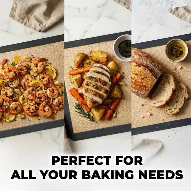 Alt view image 2 of 7 - Silicone Baking Mat - Reusable Nonstick Silicone Sheet for Oven, 15" x 11.6", Dark Gray