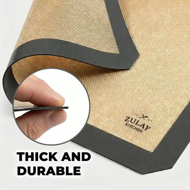 Alt view image 6 of 7 - Silicone Baking Mat - Reusable Nonstick Silicone Sheet for Oven, 15" x 11.6", Dark Gray