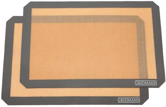 Main image of Pro Silicone Baking Mat - Set of 2 Non-Stick Half Sheet (16-1/2" x 11-5/8") Food Safe Tray Pan Liners
