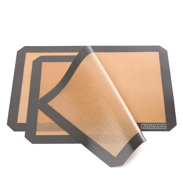Alt view image 2 of 6 - Pro Silicone Baking Mat - Set of 2 Non-Stick Half Sheet (16-1/2" x 11-5/8") Food Safe Tray Pan Liners