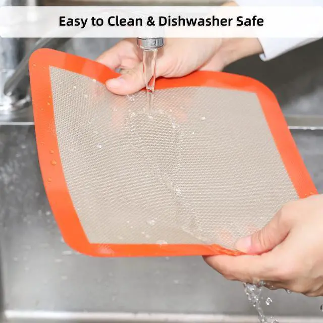 Alt view image 3 of 7 - Square Silicone Baking Mats for 10 Inch Cake Pan, 9.65"Square Food Grade Silicone Mat for Baking Sheet for Cake/Pastry/Toast/Pie, Non-Stick Reusable Baking Mat for 10x10 Air Fryer/Cake Pan/Oven