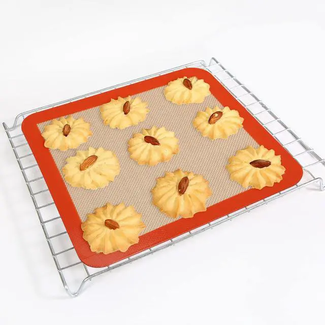 Alt view image 6 of 7 - Square Silicone Baking Mats for 10 Inch Cake Pan, 9.65"Square Food Grade Silicone Mat for Baking Sheet for Cake/Pastry/Toast/Pie, Non-Stick Reusable Baking Mat for 10x10 Air Fryer/Cake Pan/Oven