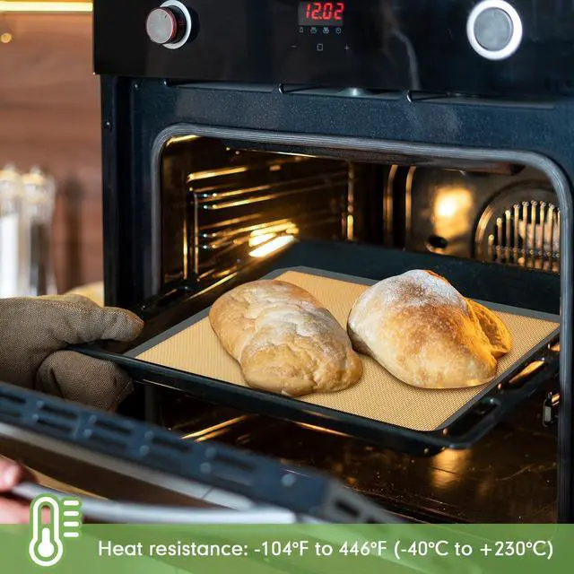 Alt view image 5 of 7 - Pack Toaster Oven Liner for Ninja St100 and St101 Foodi 2-in-1 Flip Toaster 9.6 x 5.6 in Silicone Liners Non Slip Silicone Baking Mat for Baking Cookies Bread Oven(Gray)