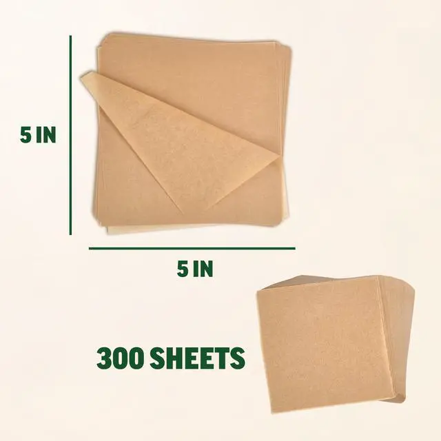 Alt view image 4 of 7 - 5x5 Small Parchment Squares (300 sheets) - Unbleached, Non-stick, Pre-cut Parchment Paper- Ideal for Candy Wrappers, Liner Paper, Freezing and Storing, Separating, and Diamond Painting