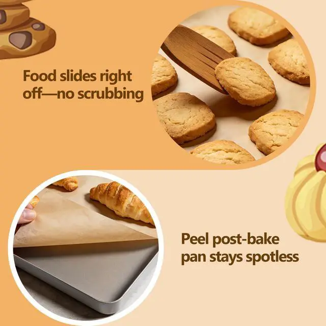 Alt view image 5 of 6 - 400Pcs Unbleached 12x16 Inch Silicone Coated Parchment Paper Sheets, Pre-Cut Non-Stick Baking Paper for Oven, Air Fryer, Grilling, Cooking, Fit Half Sheet Baking Pans