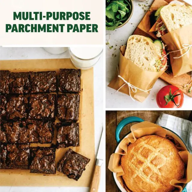 Alt view image 5 of 7 - 10x10 Parchment Paper Squares (200 Sheets), Unbleached, High Heat, Non-stick, Pre-cut Baking Paper - Fits 10x10 Square Pans, Toaster Oven Trays, Air Fryer, Dehydrator - Baking and Roasting