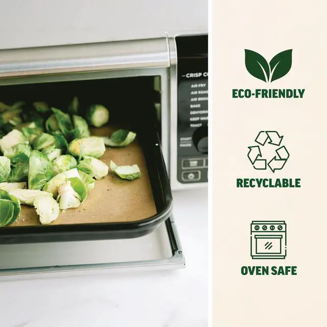 Alt view image 6 of 7 - 10x10 Parchment Paper Squares (200 Sheets), Unbleached, High Heat, Non-stick, Pre-cut Baking Paper - Fits 10x10 Square Pans, Toaster Oven Trays, Air Fryer, Dehydrator - Baking and Roasting
