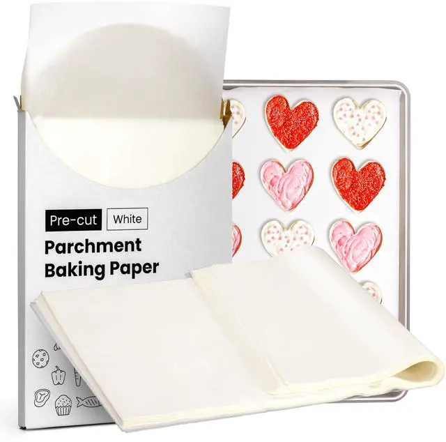 Main image of 125 Pcs Parchment Paper Baking Sheets, 16 x 24 inch Pre-Cut Non Stick Full Size White Oven Paper for Cooking, Baking Cookie, Steaming, Grilling Rack, Air Fryer