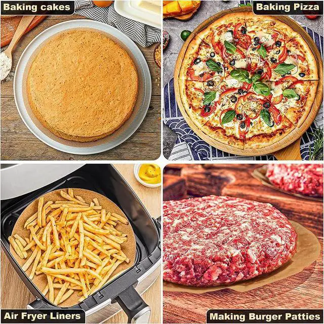 Alt view image 4 of 6 - 150 Sheets Round Baking Parchment Paper,6, 8, 10 Inch Parchment Paper Rounds Non-Stick Precut Parchment Paper Sheets for Baking, Cookies, Pizza, Steamer & Grilling